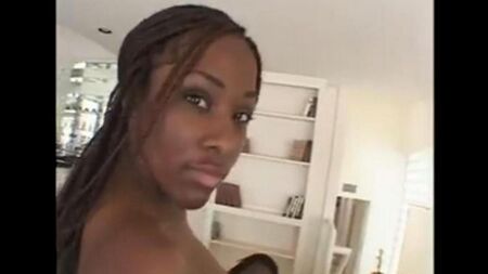 Un cazzo penetra nella vagina di una donna nera