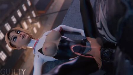 [Porno 3D] Guilty - Spider-Man: Into the Spider-Verse. Venom si scopa selvaggiamente Gwen-Spider e le viene dentro (2020) [Creampie, porno 3D]