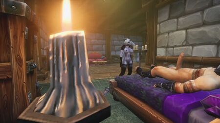 Divertimento anale prima di andare a dormire tra draenei e umani: parodia hentai di Warcraft