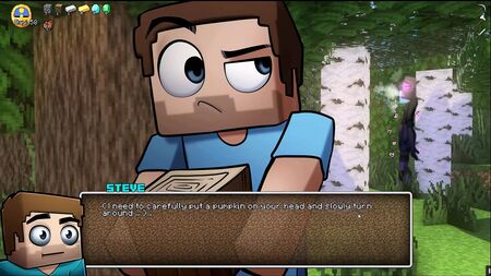 HornyCraft, un gioco hentai parodia di Minecraft - PornPlay Ep. 9: ragazza Enderman che si masturba all'aperto nella foresta