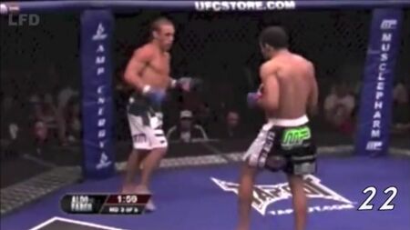 José Aldo contro Urijah Faber - Calci alle gambe da incubo / realboxing.ru