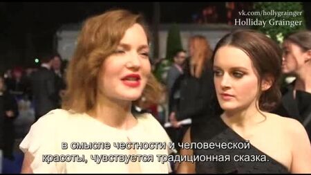 Intervista a Holliday Grainger e Sophie McShera alla prima londinese di "Cenerentola" (sottotitoli in russo)