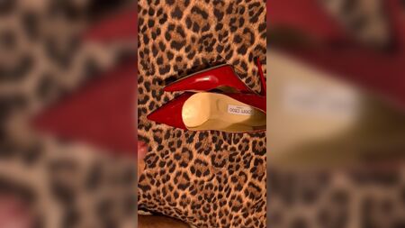 Sperma sui tacchi Jimmy Choo di mia moglie