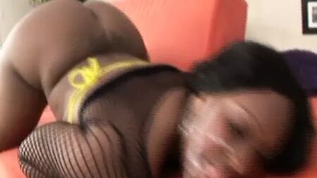 Skyy, una ragazza BBW di colore dalle forme generose, si prende un cazzo bianco nel culo