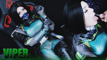 Valorant - Cosplay di Viper: sborrata interna e sborrata in faccia