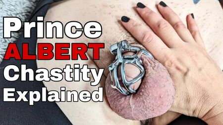 Spiegazione della gabbia di castità permanente - Dispositivo in acciaio - Piercing Prince Albert (PA) - Dimostrazione di come toglierla - Come indossarla - Rigida - Femdom - FLR