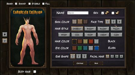 Marvin l'Elfo Alto - Ragazzo nudo - Gioco "Lust for Adventure"