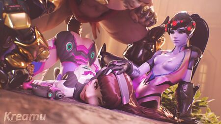 Overwatch - D.Va e Widowmaker: sesso a pecorina da urlo con sborrata pazzesca (audio)