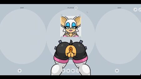 Fapwall: strano gioco hentai – Rouge, il pipistrello, si fa scopare nel culo da 3 cazzi