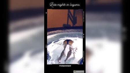 Madison Grace Reed in bikini nella vasca idromassaggio