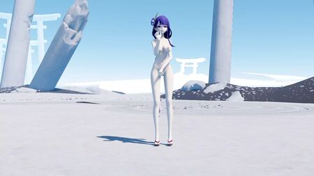 Genshin. Raiden Shogun. Genshin nuda. Nuda, sexy, bollente, nuda, tette grandi, culo sodo, ragazza sexy