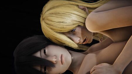Mikasa Futa si occupa di spruzzare lo sperma del suo pene su Historia