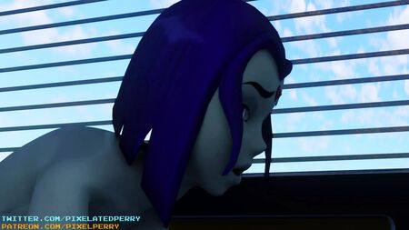 Raven si scopa Starfire con il suo cazzo futanari (versione futa)