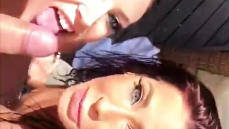 Angela White e Madison Ivy fanno un pompino dietro le quinte