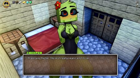 HornyCraft - Gioco hentai parodia di PornPlay, Ep. 10: la ragazza Creeper di Minecraft adora farsi accarezzare la testa