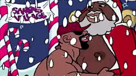 Animazione di Babbo Natale nero