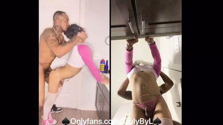 QOS: La troietta effeminata Lola Crystals (TrulyByL) si prende il cazzo nero del Re