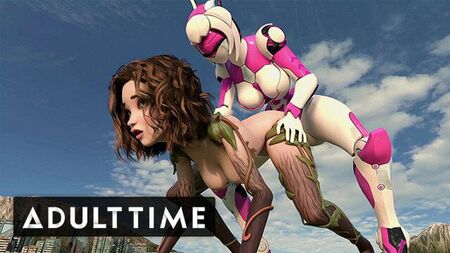 F.U.T.A. Sentai Squad - Orgasmo futanari robotico gigante