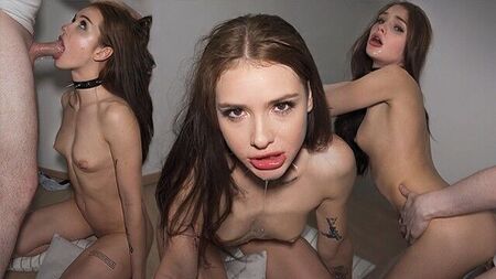 Ragazza gotica ingoia il cazzo