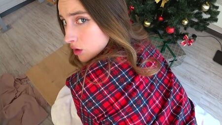 Figa bagnata riempita di sperma per Natale