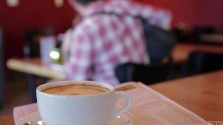 Il ragazzo ha preso un asiatico in un caffè e scopato