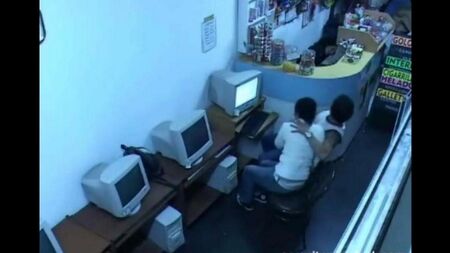Webcam in Internet cafe