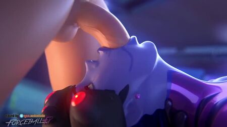 Widowmaker - sesso orale; cunnilingus; pompino; gola profonda; scopata in bocca; cazzo grosso; dominazione; porno hentai 3D; [Overwatch]