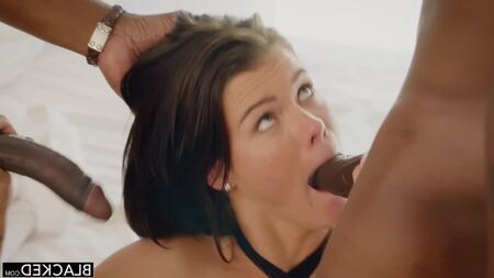 [Blacked.com] Peta Jensen [2016, Trio, Pompino, Cazzo nero, Sborrata in faccia, Gola profonda, глубокая глотка, porno