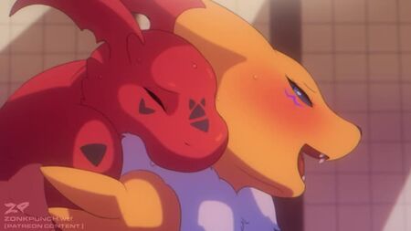 FURRY YIFF: L'ORA DEL BAGNO - RENAMON E GUILMON - CREAMPIE - AUDIO zonkpunch