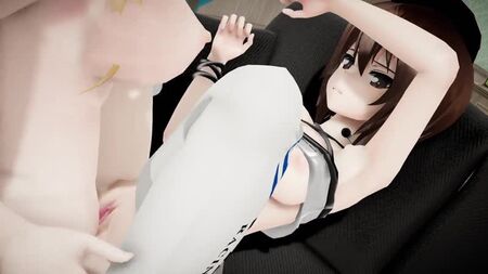 MMD SEX: Ragazze futanari e carri armati - Maho Nishizumi scopata da un cazzo futanari