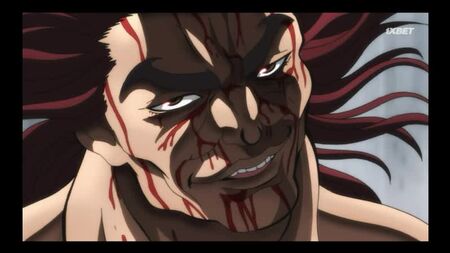 Il personaggio di anime Baki: Momento della quarta stagione - Hanma Yūjirō