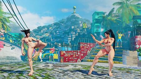 Street Fighter V — Juri contro Chun-Li — Mod Nude