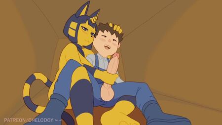 Animal Crossing: Ankha x Chelodoy - Animazione porno anime 18+ - Anime, animazione, hentai, sesso, hentai