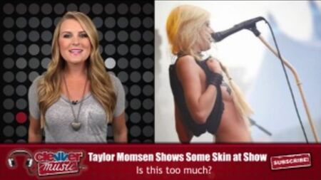 Taylor Momsen mostra il seno durante un concerto